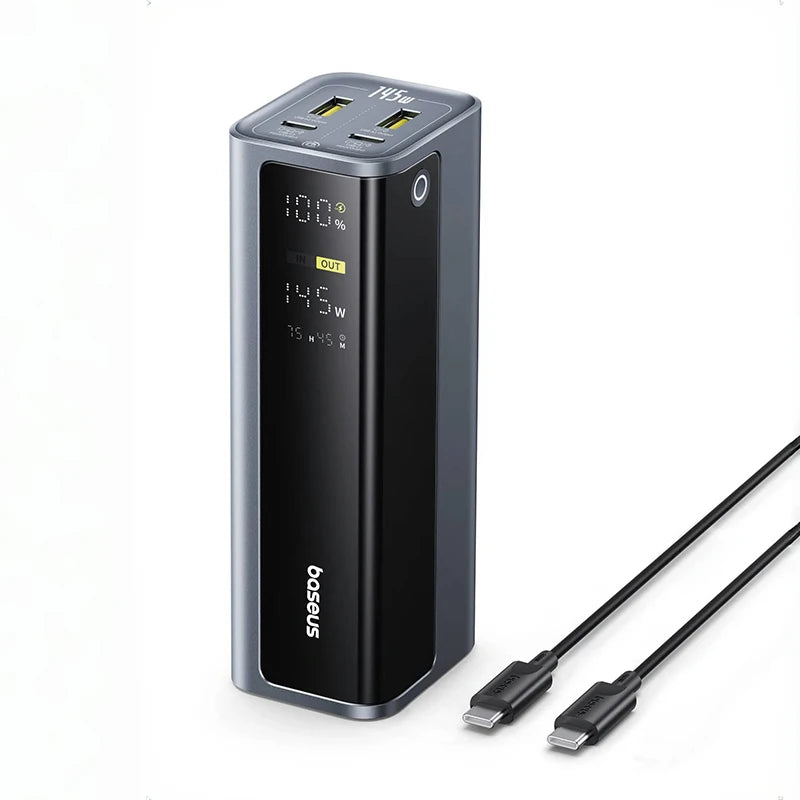145W Power Bank 20800Mah Dual USB a USB C PD 100W Fast Charging Digital Display Portable Powerbank for Laptop Phone Steam