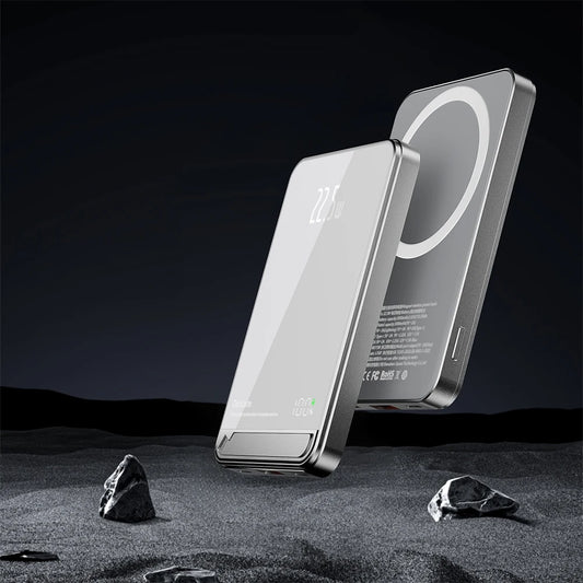 New High Quality Alloy Powerbank Backup Battery for Magsafe with Gift Powerbank Magnetic Wireless Phone Charger with Phone Hold