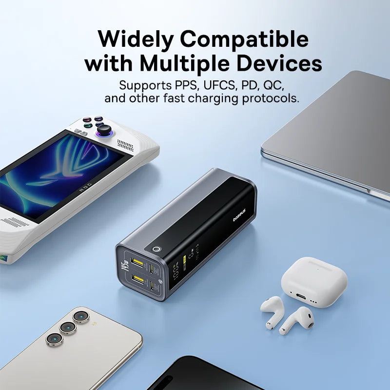 145W Power Bank 20800Mah Dual USB a USB C PD 100W Fast Charging Digital Display Portable Powerbank for Laptop Phone Steam