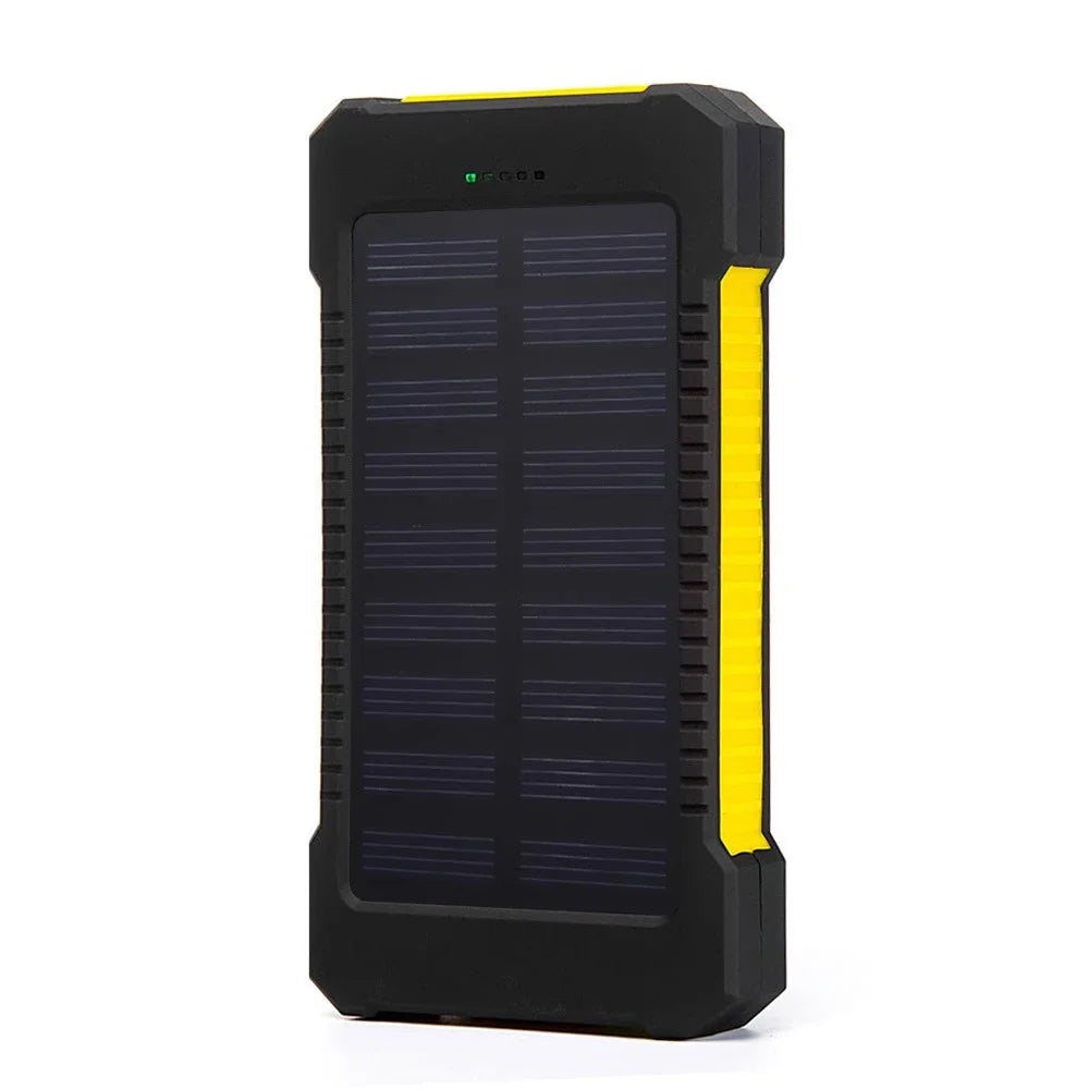 Solar Power Bank 200000Mah Waterproof Portable Solar Panel Charger Powerbank for Iphone17 Samsung Huawei Xiaomi External Battery