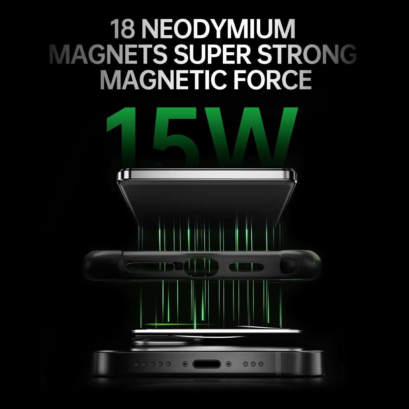 Portable Charger Powerbank with Cable PD20W Power Bank Wireless 15W with Phone Holder LED Display Mobile Phone Backup Battery