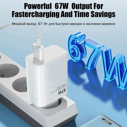 Original 67W USB Super Fast Charger Power Adapter Mi 12 11 6A Type C Cable POCO X5 X4 Pro Redmi Note 9 10 11 Charging
