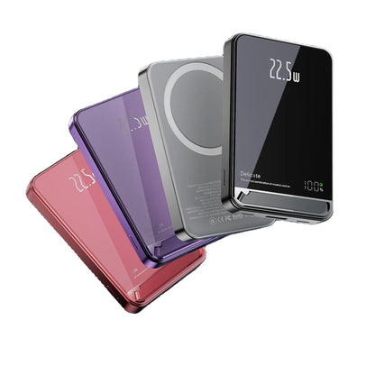 New High Quality Alloy Powerbank Backup Battery for Magsafe with Gift Powerbank Magnetic Wireless Phone Charger with Phone Hold