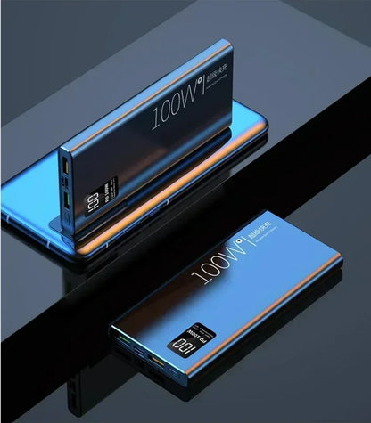 100W Ultra-Fast Charging 30000Mah Power Bank with Dual USB Ports High Capacity External Battery for Iphone 15 Android Samsung