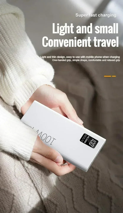 100W Ultra-Fast Charging 30000Mah Power Bank with Dual USB Ports High Capacity External Battery for Iphone 15 Android Samsung