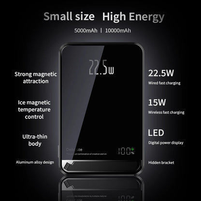 New High Quality Alloy Powerbank Backup Battery for Magsafe with Gift Powerbank Magnetic Wireless Phone Charger with Phone Hold