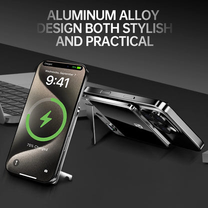 Portable Charger Powerbank with Cable PD20W Power Bank Wireless 15W with Phone Holder LED Display Mobile Phone Backup Battery